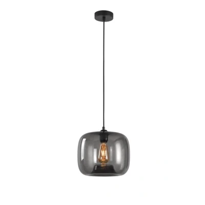 Afbeelding van Artdelight Hanglamp PRESTON grijs glas Ø 28cm HL 28 GR