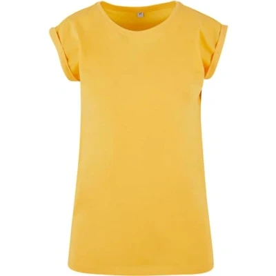 Afbeelding van Build Your Brand Dames Extended Shoulder Tee T shirt voor dames, Dimyellow, S