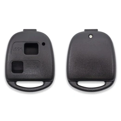 Afbeelding van GIANTO Sleutelbehuizing met 2 toetsen, compatibel Toyota Yaris, Tarago, Corolla, Rav4, Celica, Auris, Tundra, behuizing vervangende afstandsbediening van kunststof, zwart (compatibiliteit