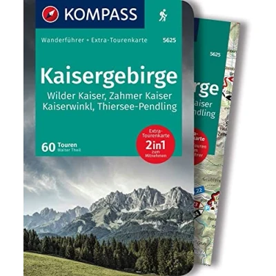 Afbeelding van KOMPASS Wanderführer Kaisergebirge, 60 Touren mit Extra Tourenkarte: GPS Daten zum Download: 5625