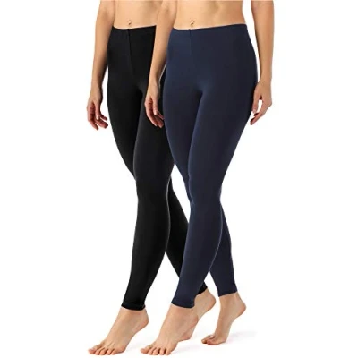 Afbeelding van Merry Style MS MS10 143 LE 2Pack Dames Leggings Sport Vrijetijdsbroek 2 Pak Lang Viscose Sporbroek Yogabroek Zwart/Marineblauw M