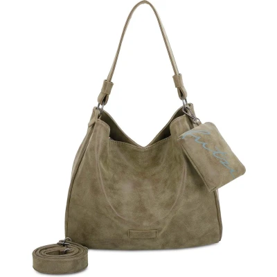 Afbeelding van Fritzi aus Preußen Schoudertas Vintage Split02 Shoulder Bag Jungle Olijfgroen