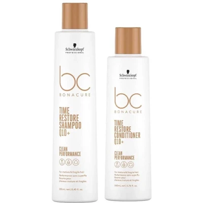 Afbeelding van Schwarzkopf BC Time Restore Shampoo 250ml + Conditioner 200ml bundel/set/pakket