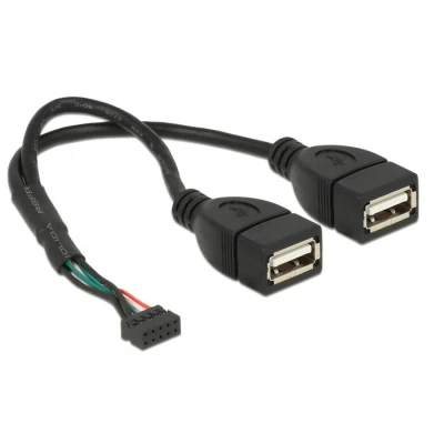 Afbeelding van Delock Kabel USB 2.0 Post Socket 2.00 mm 10 Pin &gt; 2 x Type A