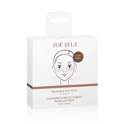 Afbeelding van ZOË AYLA Rosegold Glitter Reusable EYE PADS + TIN Huidverzorgingsset, Maat: One Size,
