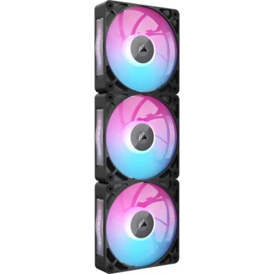 Afbeelding van CORSAIR iCUE LINK RX120 MAX RGB 120mm PWM Dikke Fans met Systeemhub Hoge Statische Druk Magnetic Dome Lager Drievoudige Ventilatorset Zwart