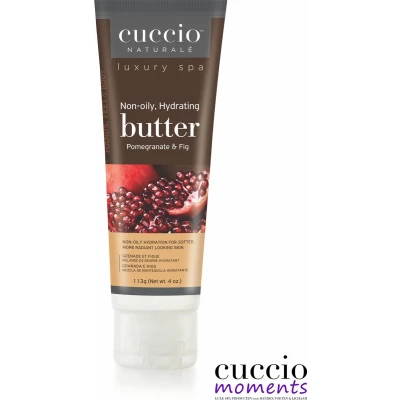 Afbeelding van Cuccio Butterblend Tube 113 gr Pomegranate &amp; Fig 24 uur hydraterend Bodylotion en de perfecte handcrème in 1 Perfect voor droge rijpere huid Ideaal geschenk gift een Spa Ritueel @ Home