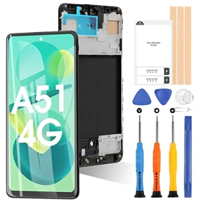 Afbeelding van Scherm voor Samsung Galaxy A51 A515F SM / DS LCD Display Digitizer Assembly vervangglas touchscreen met gereedschap (zwart frame niet van toepassing op 5G)
