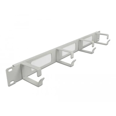 Afbeelding van Delock 19″ kabelmanagement borstelstrip met 4 beugels 1 U grijs De