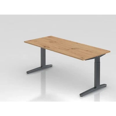 Afbeelding van XTRA XB 19 GG Bureau 180 x 80 Tafelhoogte I In hoogte verstelbaar Knoestige Eiken