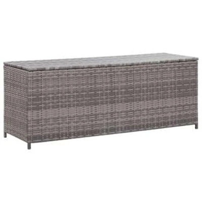 Afbeelding van Tuinbox 120x50x60 cm poly rattan grijs