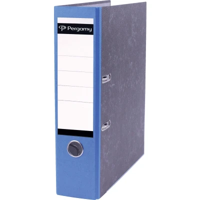 Afbeelding van Pergamy ordner, voor ft A4, uit karton, rug van 8 cm, gewolkt blauw ordner