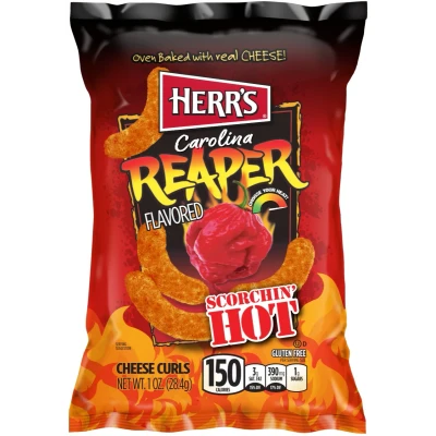 Afbeelding van Herr&#039;s Carolina Reaper Cheese Curls 28 Gram
