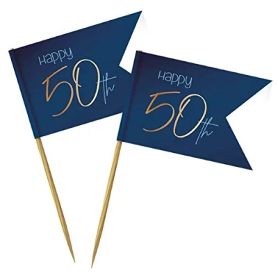 Afbeelding van Folat Prikkers Elegant True Blue 50 Jaar 36 stuks