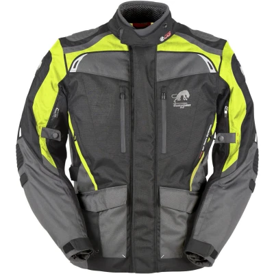 Afbeelding van Furygan Apalaches Black Yellow Fluo Motorcycle Jacket M Maat Jas