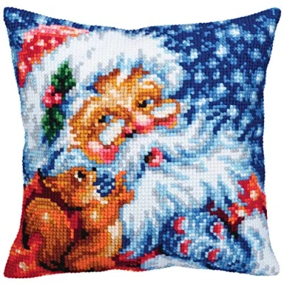 Afbeelding van Kussen borduurpakket Santa Collection d&#039;Art