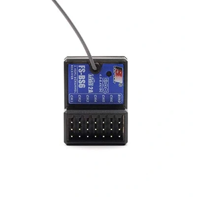 Afbeelding van Flysky FS BS6 2.4G 6CH ontvanger voor GT5 IT4S zender, ultra klein formaat, ingebouwde gyroscoop, AFHDS2A systeem, compatibel met RC auto boot