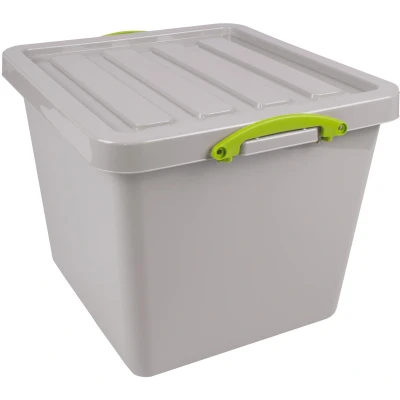 Afbeelding van Really Useful Box Recycled opbergdoos 60 l, nestbaar, grijs