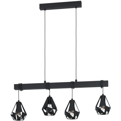 Afbeelding van Eglo Hanglamp Townshend 7 Zwart 4xe27