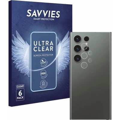 Afbeelding van Savvies Screenprotector voor Samsung Galaxy S23 Ultra Enterprise Edition (ALLEEN Camera Lens) Folie Beschermfolie transparant (6 Stuks)