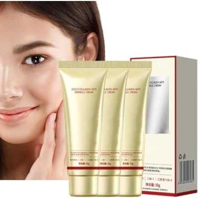 Afbeelding van Golden Collagen Anti Wrinkle Cream, Korean Face Moisturizer, Long Lasting Deep Moisturizing Firming Aging &amp; Skin Tightening for Women, 50g (3 PCS)