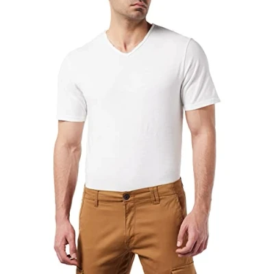Afbeelding van United Colors of Benetton V NECK Tshirt basic, Heren, Maat: Medium, White