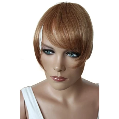 Afbeelding van CAISHA 100% ECHT Haar Pony Menselijk Haarstukje Haarverdikking Haarverlenging Donkerblond Mix H313o