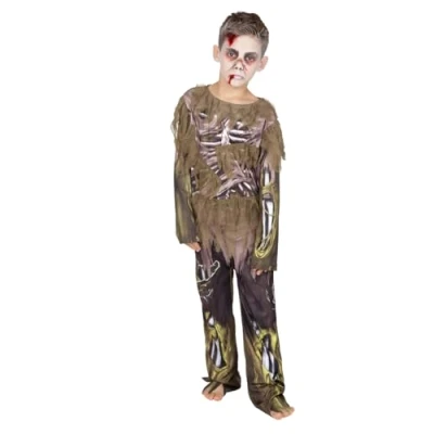 Afbeelding van Rubies Zombie Contagioso voor jongens en meisjes, levendige doden, jumpsuit met opgedrukte details, officieel gelicentieerd product Halloween, feesten, carnaval