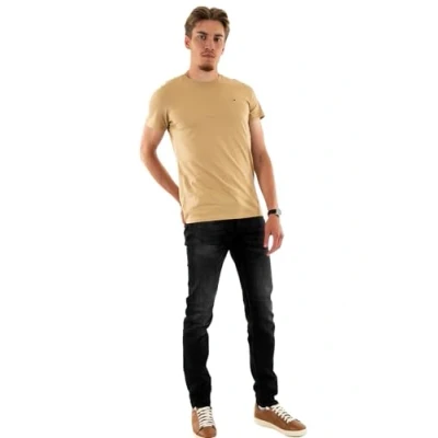 Afbeelding van Tommy Jeans TEE Tshirt basic, Heren, Maat: XXS, Gentle gold