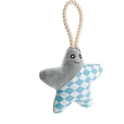 Afbeelding van Dog chewing toy Hunter Salima With string Starfish Grey Puppies