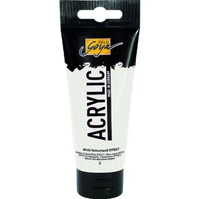 Afbeelding van Solo Goya Parelmoer Witte Acrylverf 100ml tube Hoge kwaliteit A merk