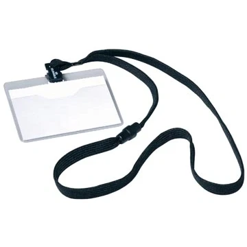 Afbeelding van Durable Badge met textielkoord 60X90mm zwart