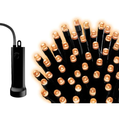 Afbeelding van Kerstverlichting batterij LED durawise strings 14,3M 192 lampjes div lichtstanden (extra warm wit licht)