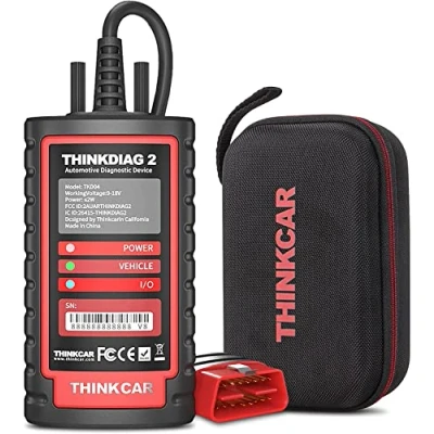 Afbeelding van thinkcar ThinkDiag 2 OBD2 diagnosekoffer, Franse diagnosefuncties met 15 resets voor complete systemen, autodiagnose, Bluetooth 5.0 ondersteuning CAN FD protocol
