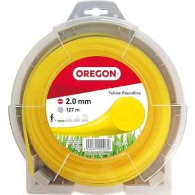 Afbeelding van Oregon Gele maaidraad 2 mm met ronde doorsnede, voor grastrimmer en grastrimmer, professioneel nylon, geschikt de meeste trimmers, x 127 m (69 358 Y)