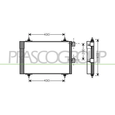 Afbeelding van Condensor, airconditioning PRASCO CI715C002