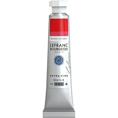 Afbeelding van Lefranc Bourgeois 404939 Extra fijne olieverf met hoogwaardige kunstenaarspigmenten, lichtecht, verouderingsbestendig 20ml Tube, Transparent Bright Red