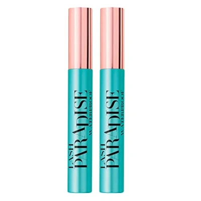 Afbeelding van 2 x L&#039;Oréal Paris Lash Paradise Waterproof volume en verlengingsmascara formule gevoelige ogen kleur zwart mascara
