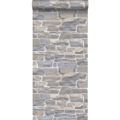 Afbeelding van Leen Bakker ESTAhome Behang Stenen Muur Licht En Beige 53cm X 10,05 M Vlies