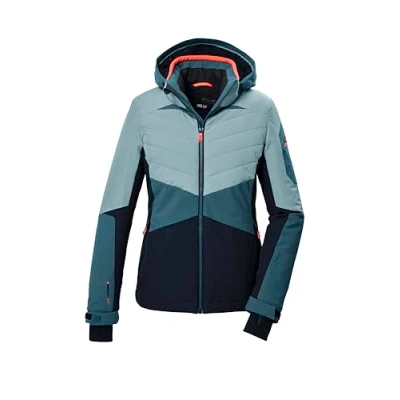 Afbeelding van killtec Dames SKI jack/functionele jas met afritsbare capuchon en sneeuwvanger KSW 34 WMN JCKT, licht ijsblauw, 40, 41967 000