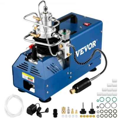Afbeelding van VEVOR Elektrische Luchtcompressorpomp 1800 W Hogedrukluchtpomp 4500 PSI Handmatige Stop Luchtcompressor met Waterkoeling Warmteafvoer en LED temperatuurweergave voor Duikfles, PCP luchtgeweer