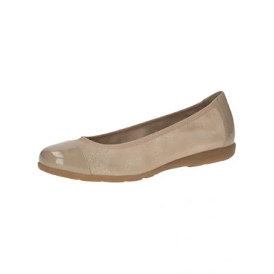 Afbeelding van Caprice Ballerina&#039;s, Dames, Maat: 38, Sand comb Leer