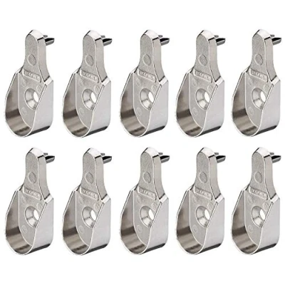 Afbeelding van Gedotec Zijwand kastbuislager ovaal met inboorpinnen Ø 5 mm H3069 voor kledingstangen kastbuishouder ovale stang metaal vernikkeld Made in Germany 10 stuks stangophanging