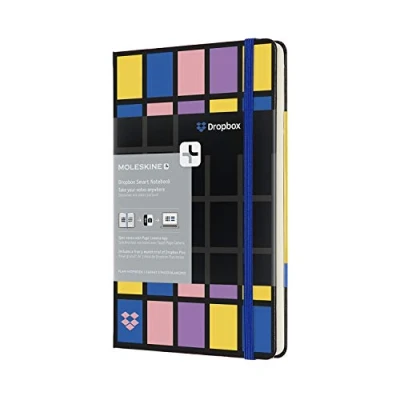 Afbeelding van Moleskine M+ Dropbox Smart Notitieboek Large Hardcover Blanco Zwart