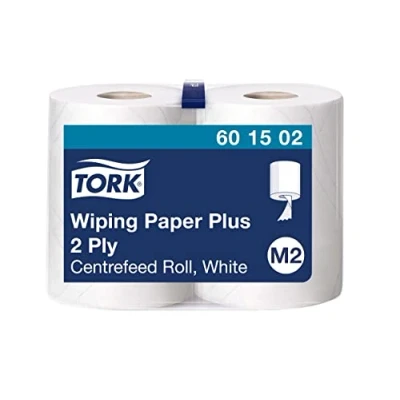 Afbeelding van Tork Wiping Paper Plus Centerfeed Poetsrol Wit M2, Multifunctioneel, 1 x 368 vellen, 601502