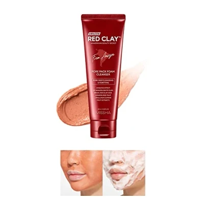 Afbeelding van Missha Amazon Red Clay Pore Pack Foam Cleanser 120 ml