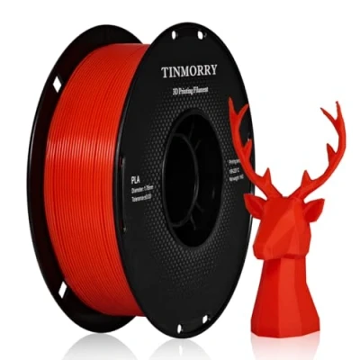 Afbeelding van PLA Filament 1.75mm 1kg, TINMORRY 3D Printing Materialen voor Printer, 1 Spoel, Rood