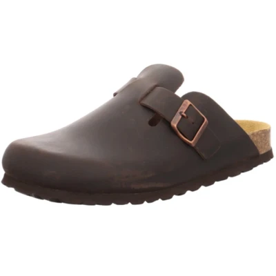 Afbeelding van Natural Sense unisex pantoffels klomp leer bruin 1152534