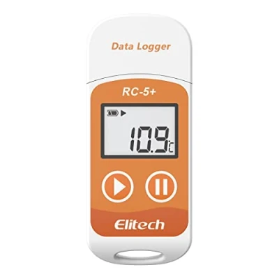 Afbeelding van Elitech RC 5+ USB temperatuurgegevenslogger herbruikbare recorder 32000 punten hoge nauwkeurigheid PDF Rapportexport (1)