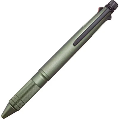 Afbeelding van uni Jetstream 4&amp;1 Metal Edition, 0,5 mm balpen (zwart, rood, blauw, groen) en mechanisch potlood, donkergroen (MSXE52000A05.7) (MSXE5200A5.7)